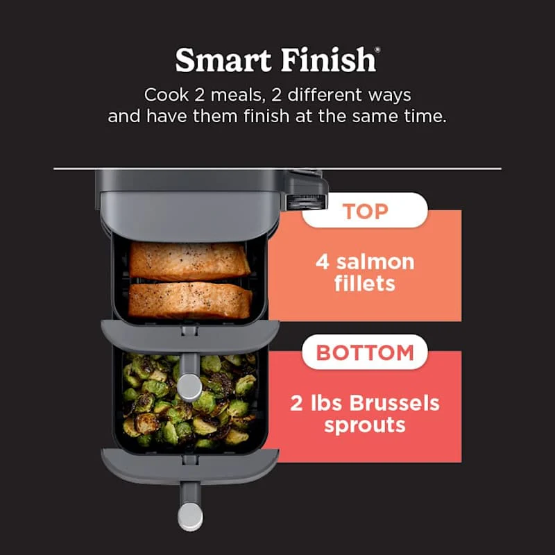 Ninja® DoubleStack™ 2 Basket 10 QT Air Fryer With Smart Thermometer - Image 8