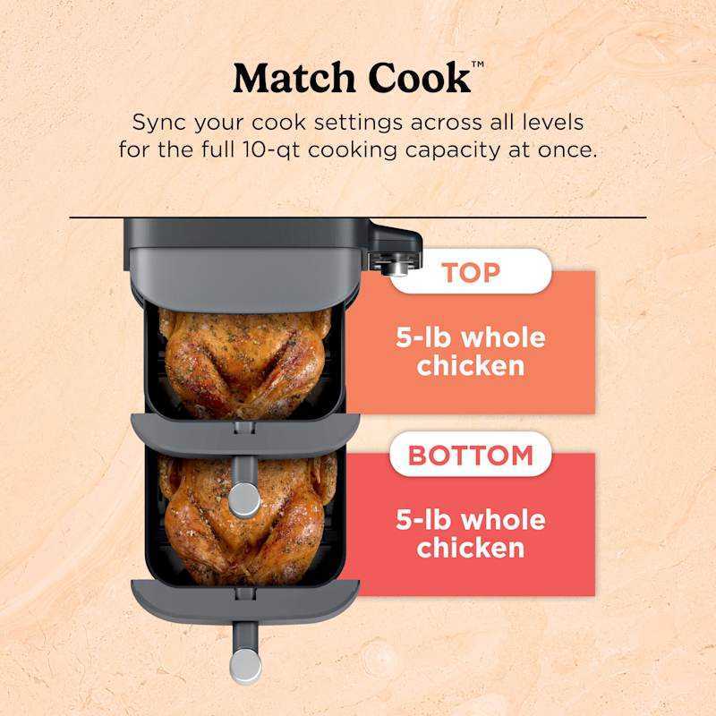 Ninja® DoubleStack™ XL 2 Basket 10 QT Air Fryer - Image 9