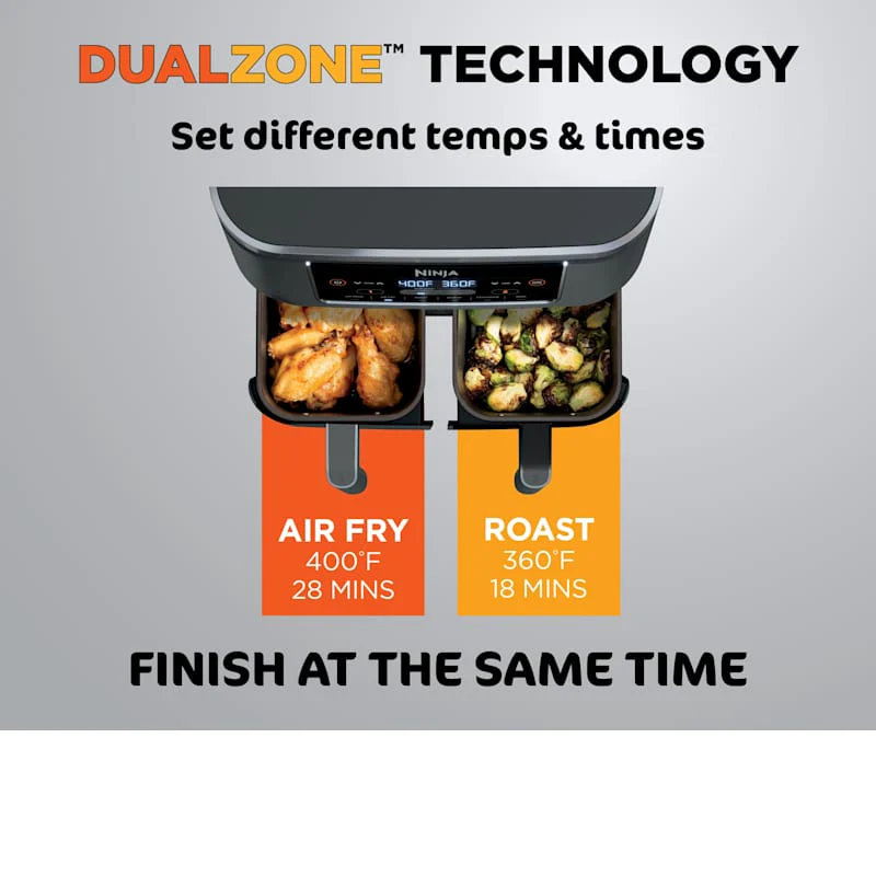 Ninja® Foodi® 6-in-1 8-qt. 2-Basket Air Fryer with DualZone™ Technology - Image 6