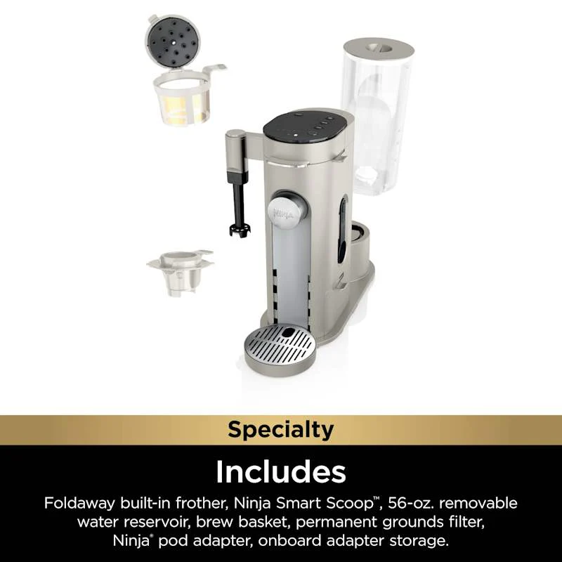 Ninja® Single-Serve Pods & Grounds Specialty Coffee Maker Stone - Image 8