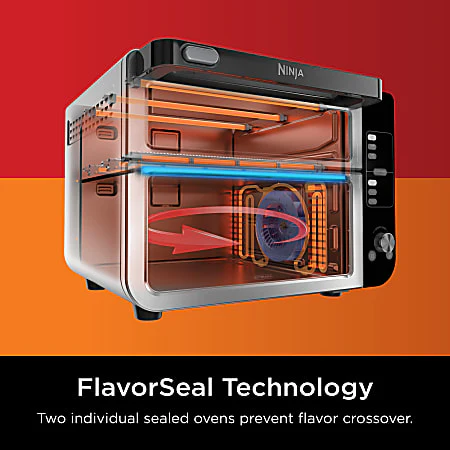 Ninja 12-in-1 Smart Double Oven With FlexDoor, 0.55 Cu. Ft., Silver/Black, Total Qty 1 - Image 4