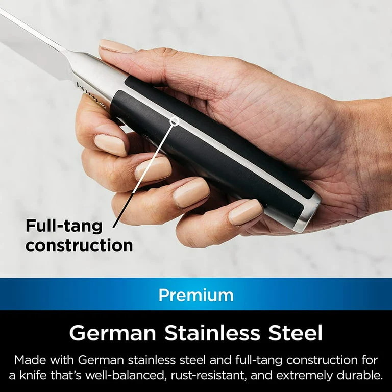 Ninja Foodi NeverDull System Chef Knife & Sharpener, Premium German Stainless Steel, Black - Image 4