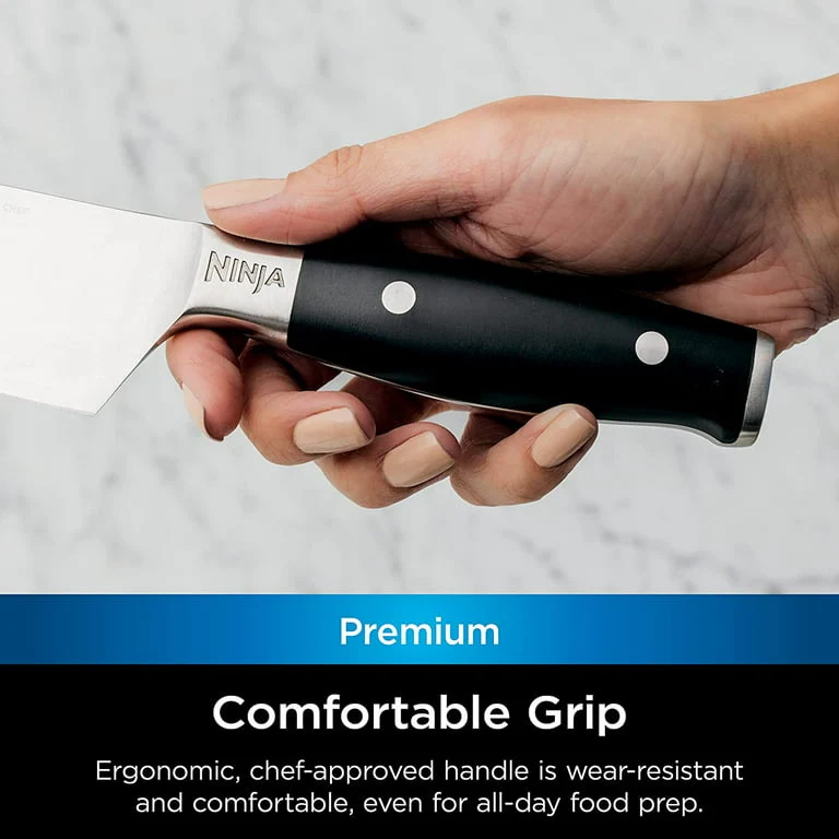 Ninja Foodi NeverDull System Chef Knife & Sharpener, Premium German Stainless Steel, Black - Image 6