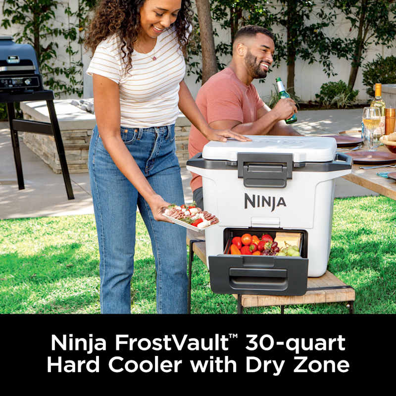 Ninja FrostVault™ 30qt Hard Cooler with Cold Dry Zone, Cloud White - Image 4
