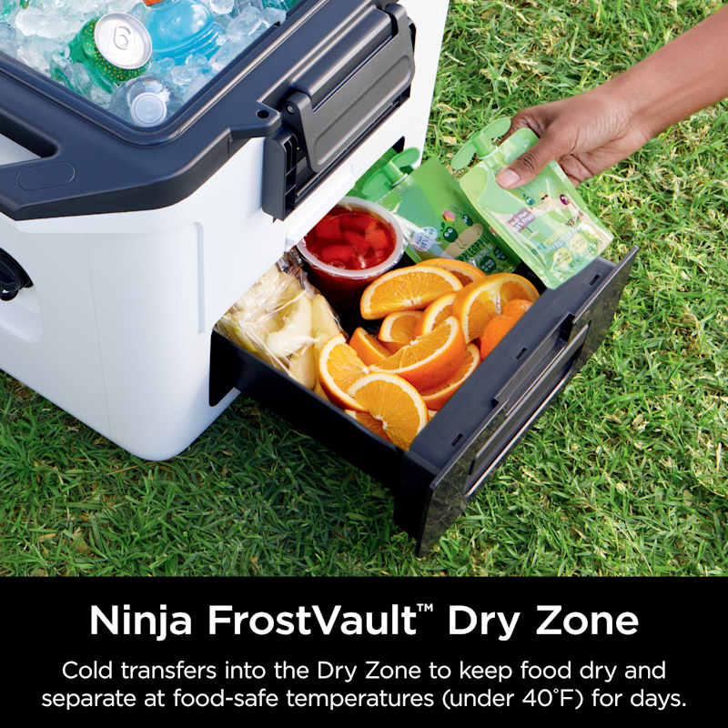 Ninja FrostVault™ 30qt Hard Cooler with Cold Dry Zone, Cloud White - Image 6