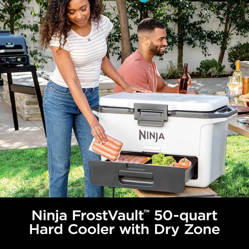 Ninja FrostVault™ 50qt Hard Cooler with Cold Dry Zone, Cloud White - Image 3