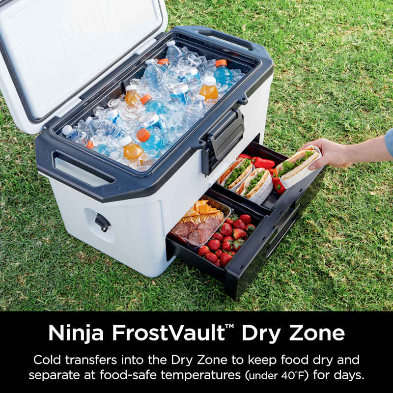 Ninja FrostVault™ 50qt Hard Cooler with Cold Dry Zone, Cloud White - Image 4