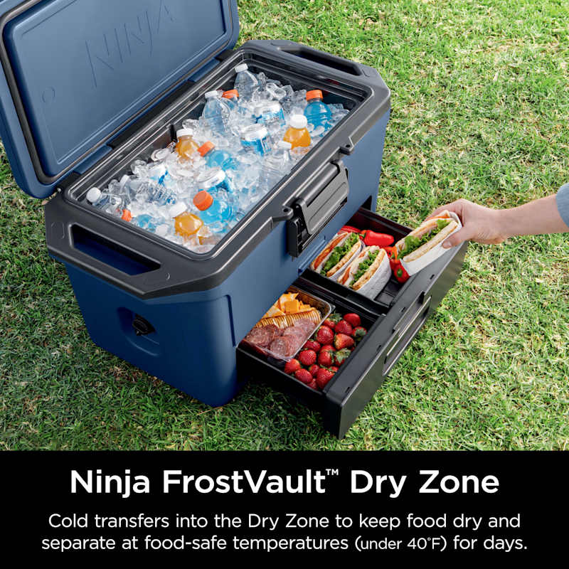 Ninja FrostVault™ 50qt Hard Cooler with Cold Dry Zone, Lakeshore Blue - Image 4