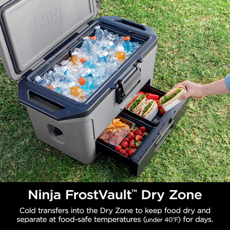 Ninja FrostVault™ 50qt Hard Cooler with Cold Dry Zone, Slate Gray - Image 4
