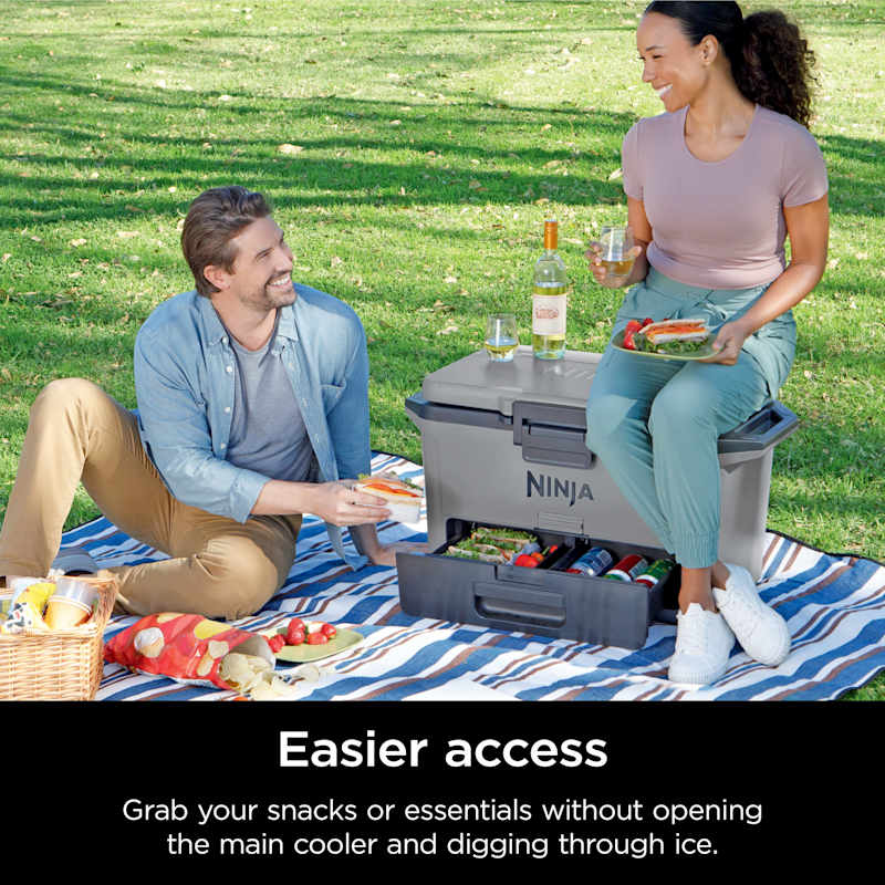 Ninja FrostVault™ 50qt Hard Cooler with Cold Dry Zone, Slate Gray - Image 8