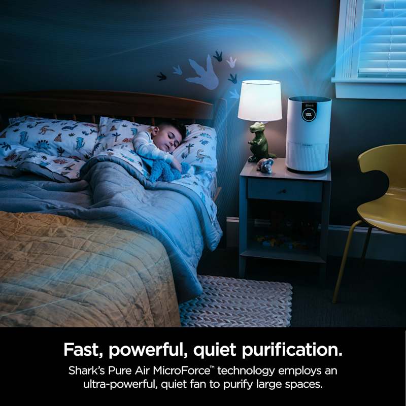 Shark Air Purifier with True HEPA Compact Quiet Clean Sense IQ White - Image 4