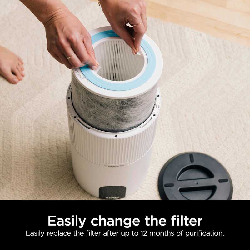 Shark Air Purifier with True HEPA Compact Quiet Clean Sense IQ White - Image 6