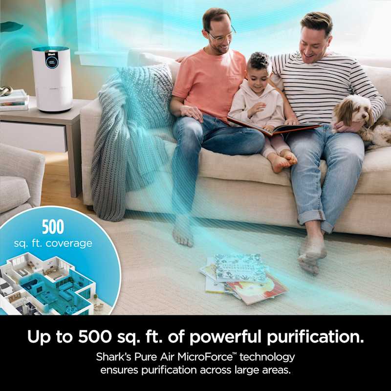 Shark Air Purifier with True HEPA Compact Quiet Clean Sense IQ White - Image 8