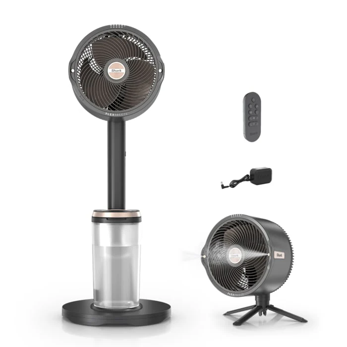 Shark FlexBreeze™ Pro Mist Indoor Outdoor Pedestal & Table Fan With Water Tank (Charcoal) - Image 3