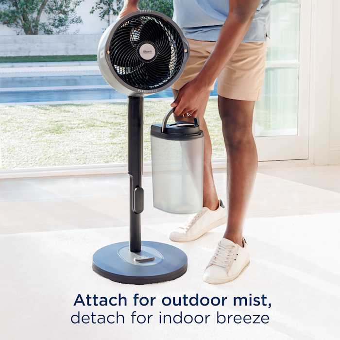 Shark FlexBreeze™ Pro Mist Indoor Outdoor Pedestal & Table Fan With Water Tank (Charcoal) - Image 4