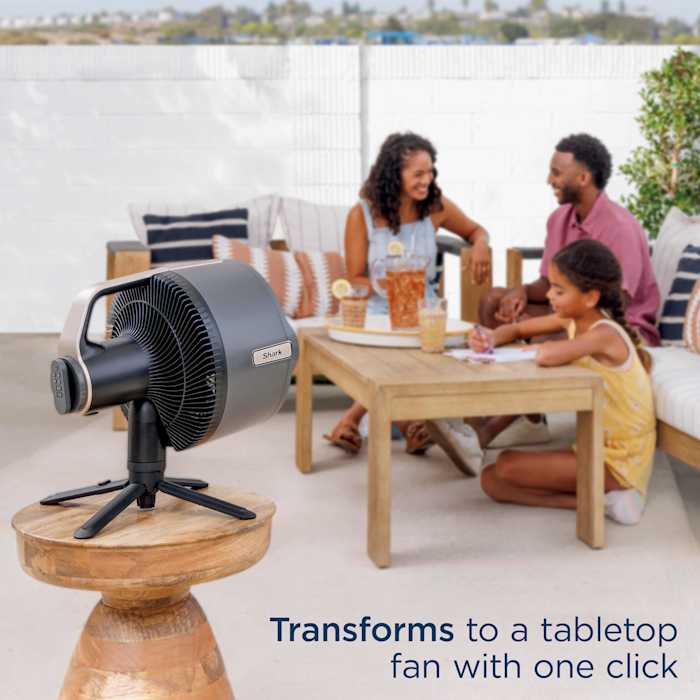 Shark FlexBreeze™ Pro Mist Indoor Outdoor Pedestal & Table Fan With Water Tank (Charcoal) - Image 5