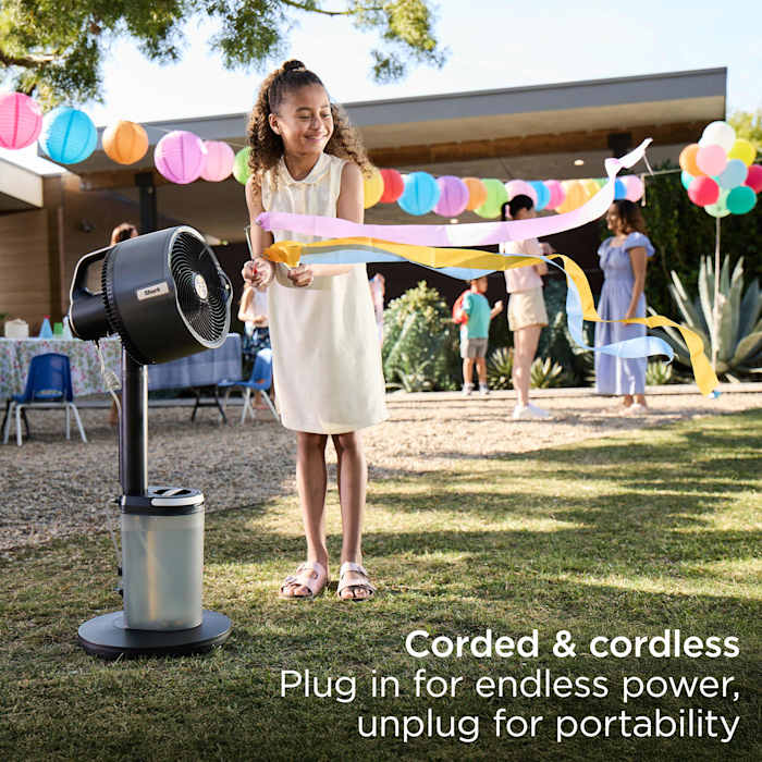Shark FlexBreeze™ Pro Mist Indoor Outdoor Pedestal & Table Fan With Water Tank (Charcoal) - Image 8