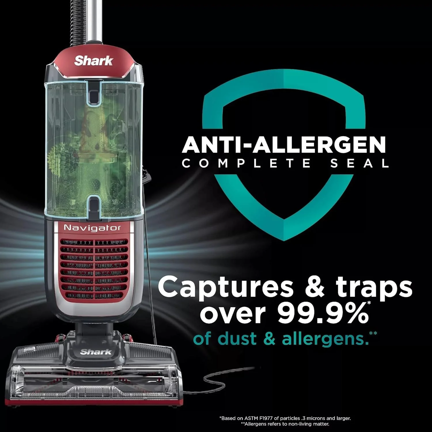 Shark Navigator Swivel Pro Upright Vacuum NV181 12" Cleaning Path Red - Image 6